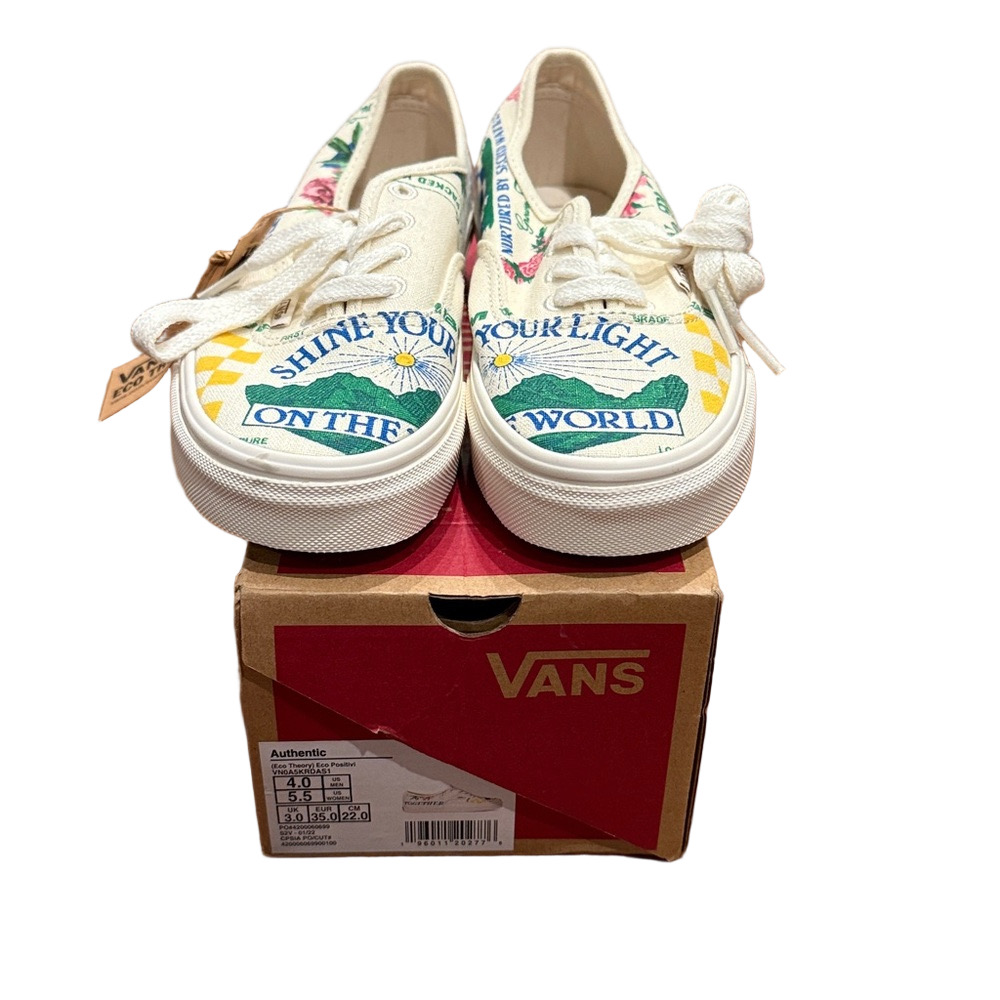 Vans Sneakers Eco Theory (White Blue Graphic) | Size 5.5 - Picture 5 of 7